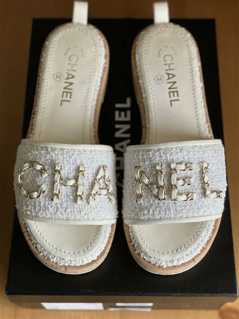 chanel slip on mules|authentic chanel sandals.